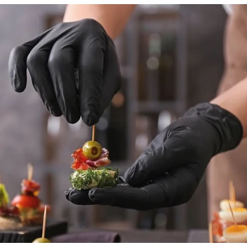 Nitril kesztyű fekete színben