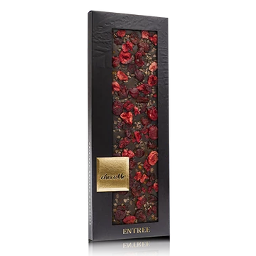 Merlot borhoz - Valrhona 66% étcsokoládé, fahéj, kakaóbab töret, liofilizált meggy, aszalt vörösáfonya