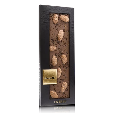 Tejcsokoládé, bourbon vanília, fahéjas-cukros mandula, kávészem