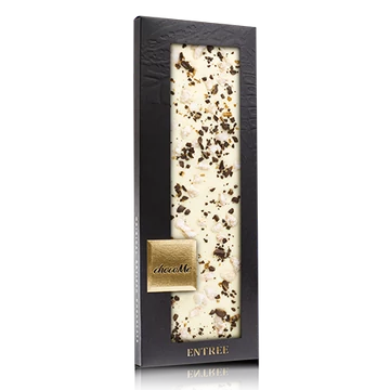 Fehércsokoládé, kávészem, kandírozott jázminszirom