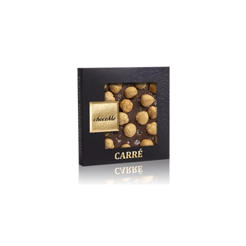 Valrhona 66% étcsokoládé, tört chili, mogyoró, pisztácia, narancs ízű csokoládé pasztilla