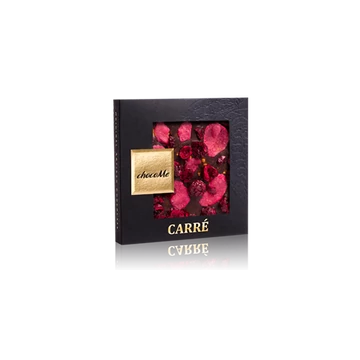 Valrhona 66% étcsokoládé, fahéj, kandírozott rózsaszirom, liofilizált meggy