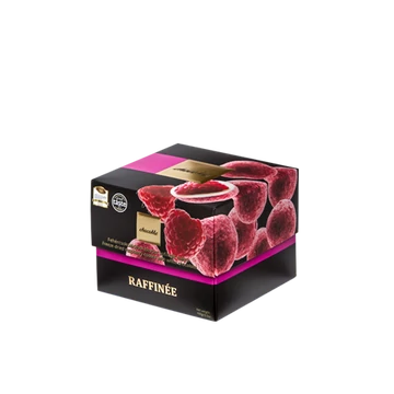 Fehércsokoládéval bevont liofilizált málna