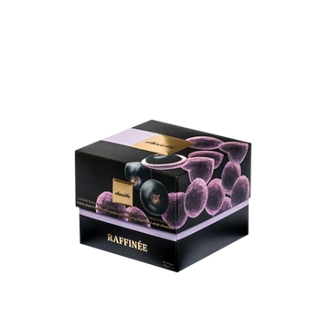 Liofilizált feketeribizli kékáfonyás joghurttal és fehércsokoládéval drazsírozva