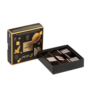 Falatnyi étcsokoládé lapocskák mangó töltelékkel