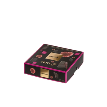 Falatnyi étcsokoládé lapocskák málna töltelékkel