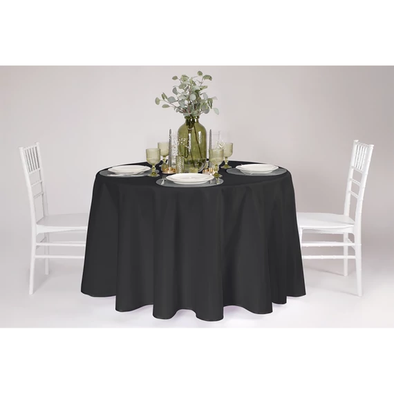 TB100 BLACK Kör Asztal Terítő 260