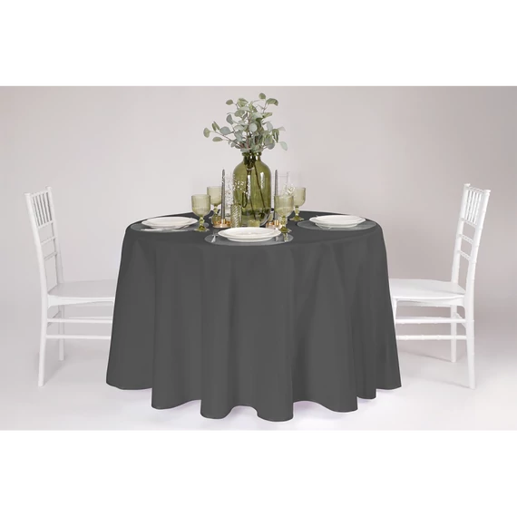 TB100 DARK GREY Kör Asztal Terítő 260