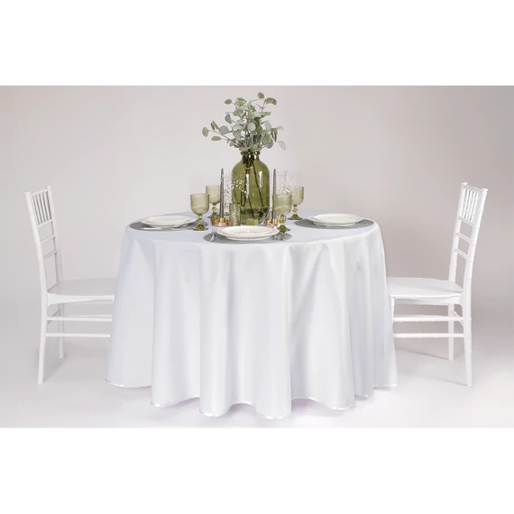 TB100 WHITE Kör Asztal Terítő 260
