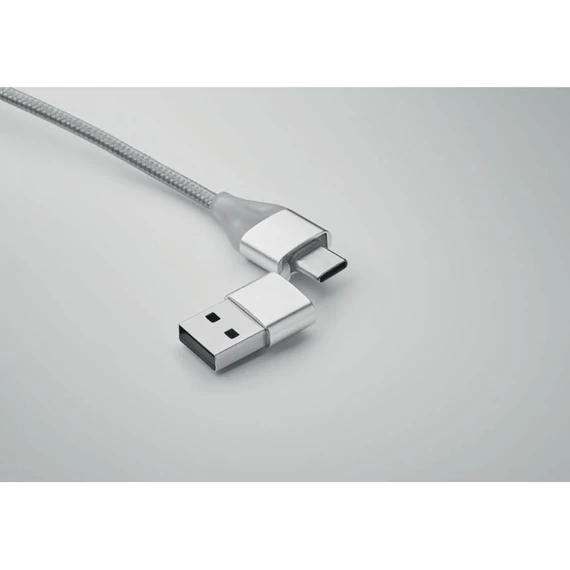 BLUE - 4 az 1-ben C típusú töltőkábel - Ezüst