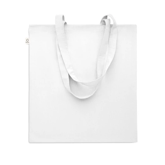 VIVEKA COLOUR - Újrahaszn.pamut bevásárlótáska - Fehér