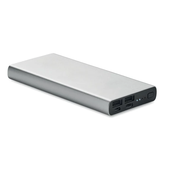 POWERFLAT 8 C - 10000 mAh powerbank - Matt Ezüst