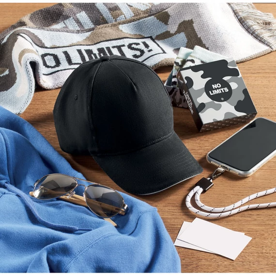 SINGA - 5 paneles b. sapka - Fehér/fekete