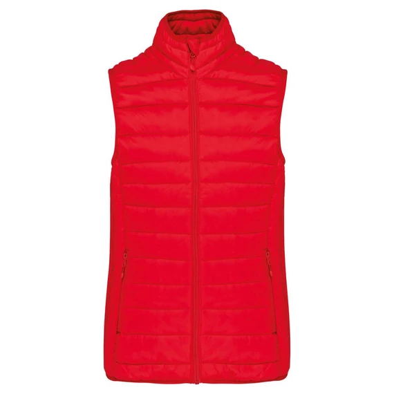 LADIES' LIGHTWEIGHT SLEEVELESS FAKE DOWN JACKET
