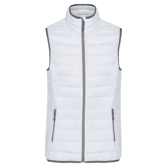 LADIES' LIGHTWEIGHT SLEEVELESS FAKE DOWN JACKET